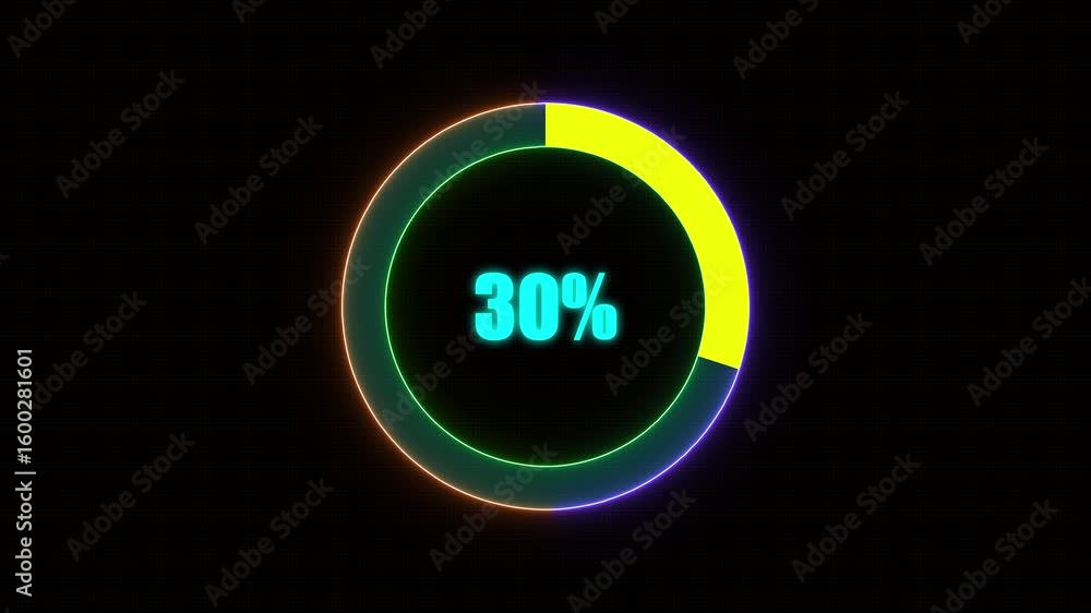 Poster 30%30% bar chart animation percentage diagrams modern animation design percentage circle 4k animatio