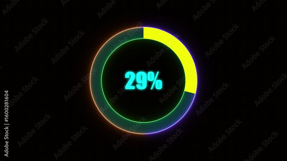 Poster 29%29% bar chart animation percentage diagrams modern animation design percentage circle 4k animatio