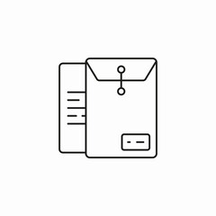 document in sleeve icon sign vector