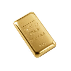 Lustrous gold ingot radiating wealth against a backdrop of stark simplicity offering timeless