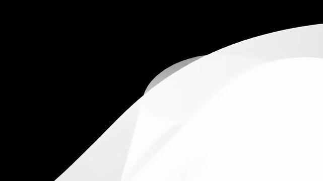 Abstract image of overlapping white curves against a stark black background