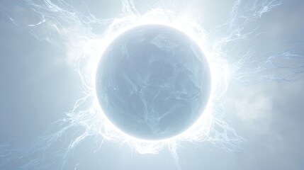 Abstract Glowing Planet Image