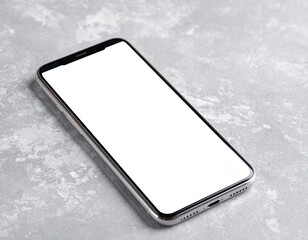 White and black digital devices, including a tablet and smartphone with blank screens, represent modern mobile communication technology