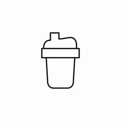 protein shaker bottle icon sign vector