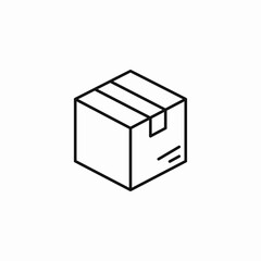 single delivery box icon sign vector