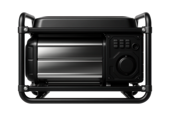 Three-phase generator with a reinforced frame for large-scale industrial operations.