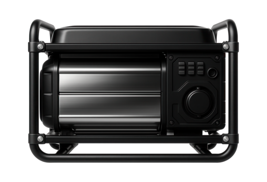 Three-phase generator with a reinforced frame for large-scale industrial operations.