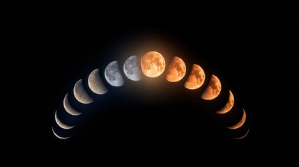 Lunar phases in a crescent