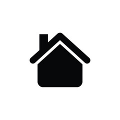 Simple black silhouette of a house icon