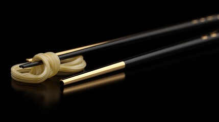 Close-up of noodles and chopsticks