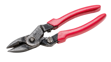 Diagonal pliers cutting wire background isolated on a Transparent background, PNG file.