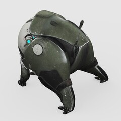 Futuristic robotic dog with sleek design.
