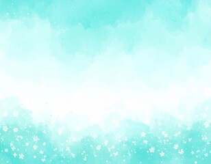 An abstract blue watercolor background with festive bokeh, evoking a winter wonderland of snowflakes and starlight, perfect for a holiday celebration design