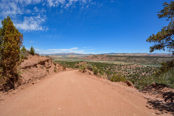 View over Grand Staircase Escalante National park, Utah, USA. Unusual colorful sandstone formations in deserts of Utah are popular destination for hikers.
