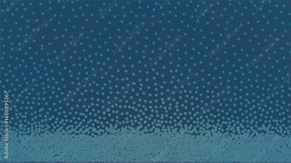 Poster deep blue dots fading into textured bottom pattern