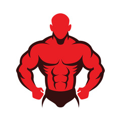 Vector illustration of a bodybuilder