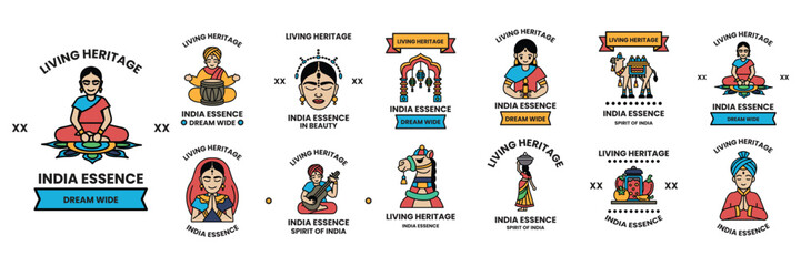 collection of symbols and icons that represent different cultures