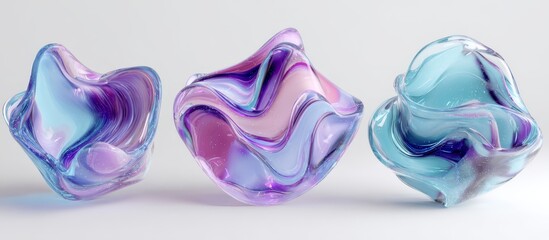 Set of 3d fluid liquid amorphous glasses