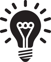 Black and White of  Lightbulb