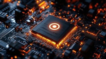 Central Processing Unit on circuit board