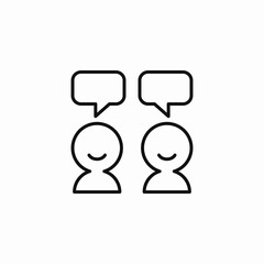 people chatting conversation icon sign vector