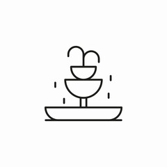 tiered water fountain icon sign vector