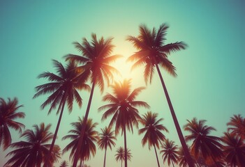 Palm trees against the sky evoke tranquility and a sense of tropical paradise