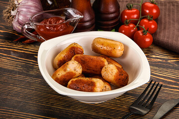 Roasted chicken mini sausages for breakfast