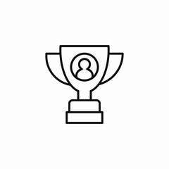 winner trophy person icon sign vector