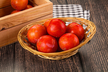 Fresh sweet juicy  purple plums