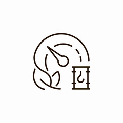 eco performance gauge icon sign vector