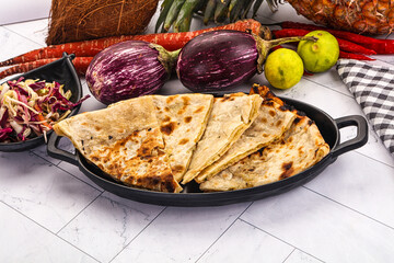 Indian stuffed potato bread Paratha