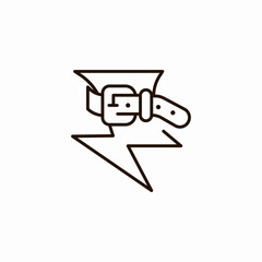 energy belt lightning icon sign vector