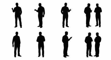 Talking Men Silhouettes

