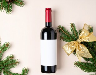 Full isolated wine and champagne bottles and glasses with red and white liquid, perfect for beverage and celebration themes
