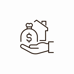 home finance investment icon sign vector
