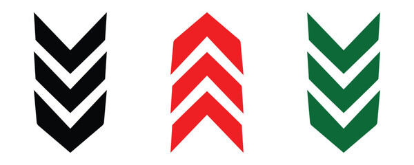Road navigation arrows. road caution, military, navigation sign. Driving direction mark. halftone arrow icons, effect, pointer, speed direction, 