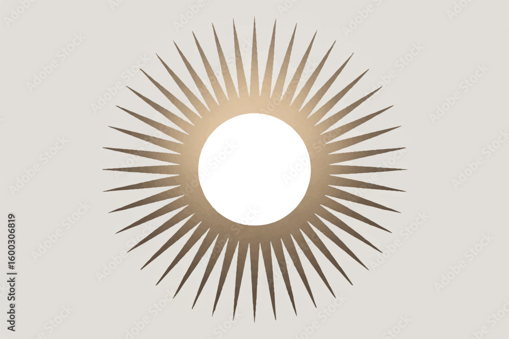 Poster sunburst rays golden gradient circle vector