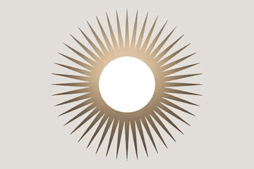 Fototapeta premium Sunburst rays golden gradient circle vector