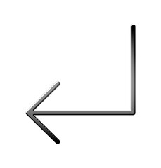 Metallic arrow isolated