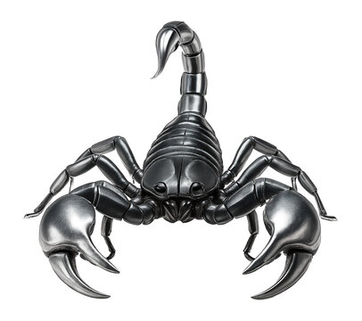 Impression of giant scorpion with segmented tail and large pincers