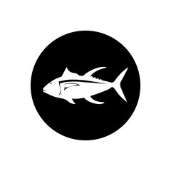 Tuna fish vector art icon line art tuna fish vector art isolated on white background