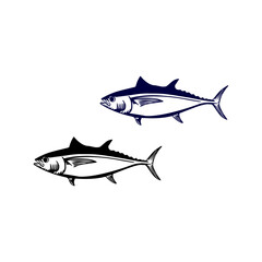 Simple Tuna Icon Isolated On A Transparent Background