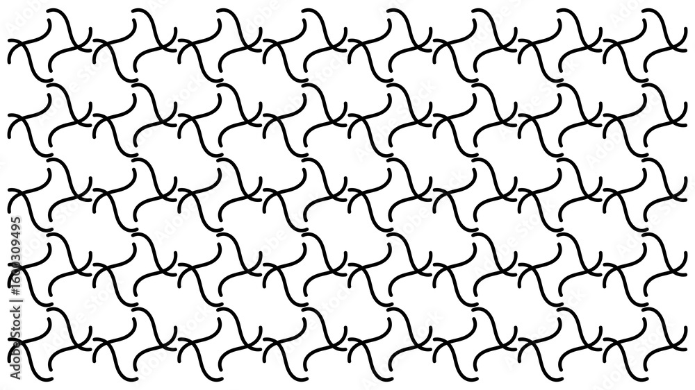 Aufkleber abstract black line pattern on transparent backdrop creates a dynamic and modern design