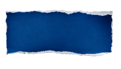 Torn paper sticker blue: Aesthetic template featuring a torn paper design in vibrant blue tones, isolated cleanly on a white background, perfect for creative projects, digital art, scrapbooking, and d