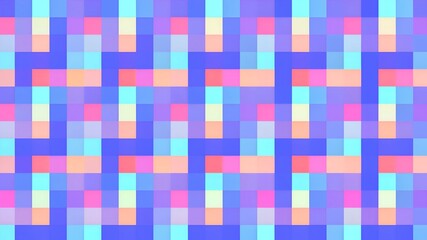 A colorful light wallpaper that is lit up and has a purple with squares pixel style 