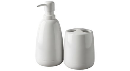 set of cosmetic bottles