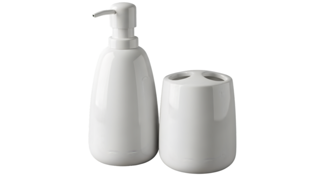 set of cosmetic bottles