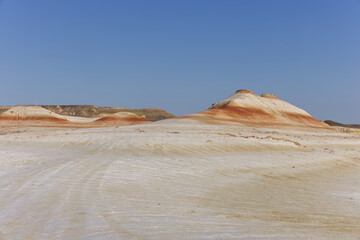 The incredible geological formations of Tiramisu Canyon, Mangystau