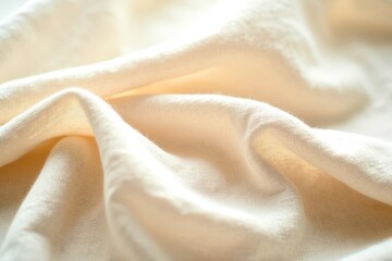 A white fabric with a pattern on it